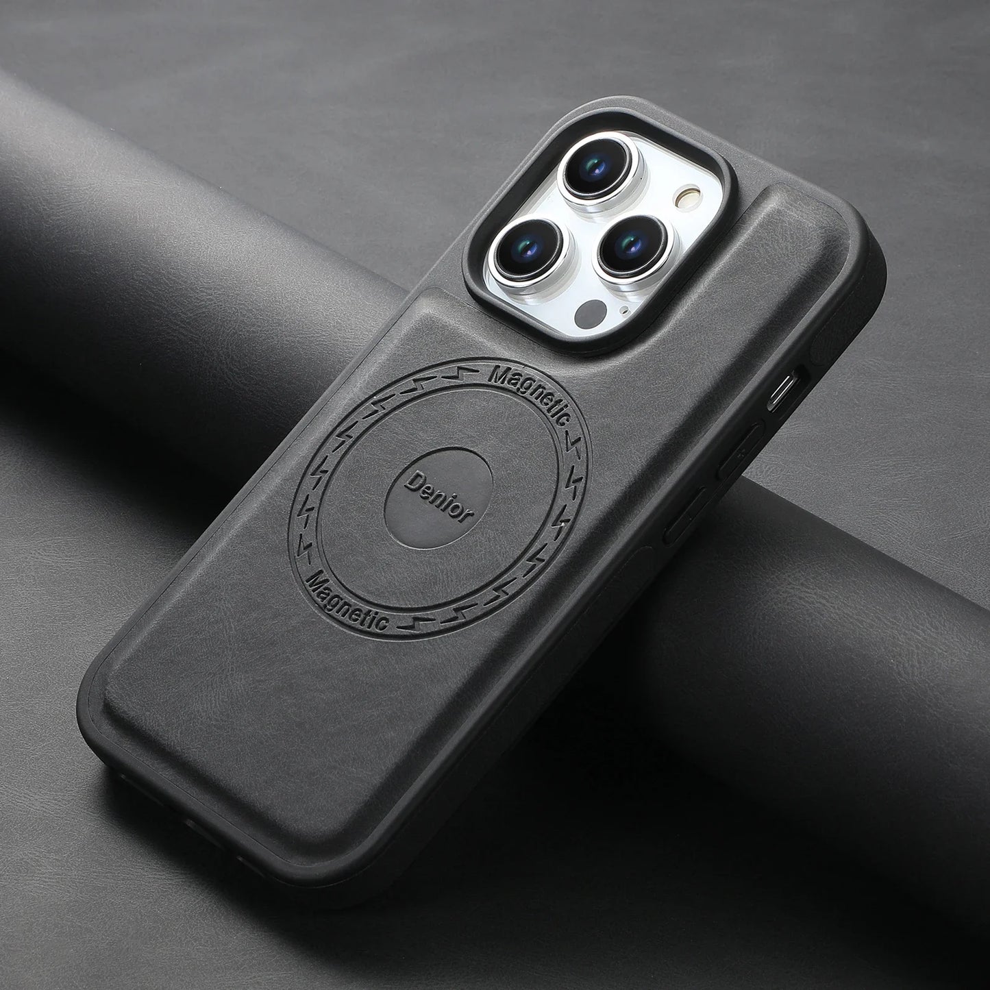 LICOERS Magnetic Leather MagSafe Case For iPhone 16 Pro Max