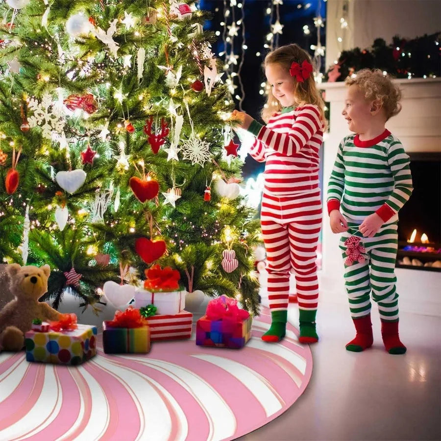 Candy Swirl Stripe Christmas Tree Skirt