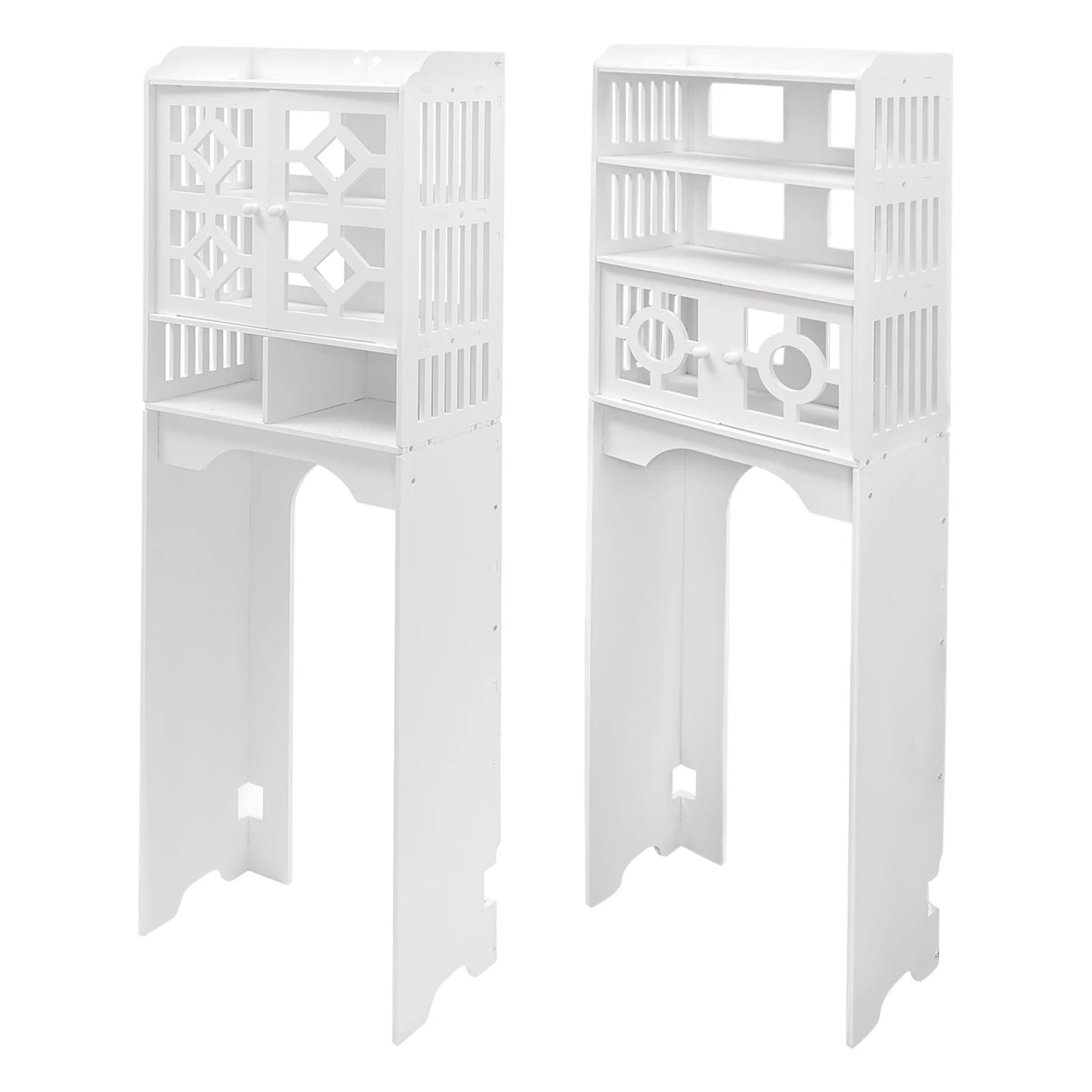 Over The Toilet Four Tier Bathroom Storage Cabinet