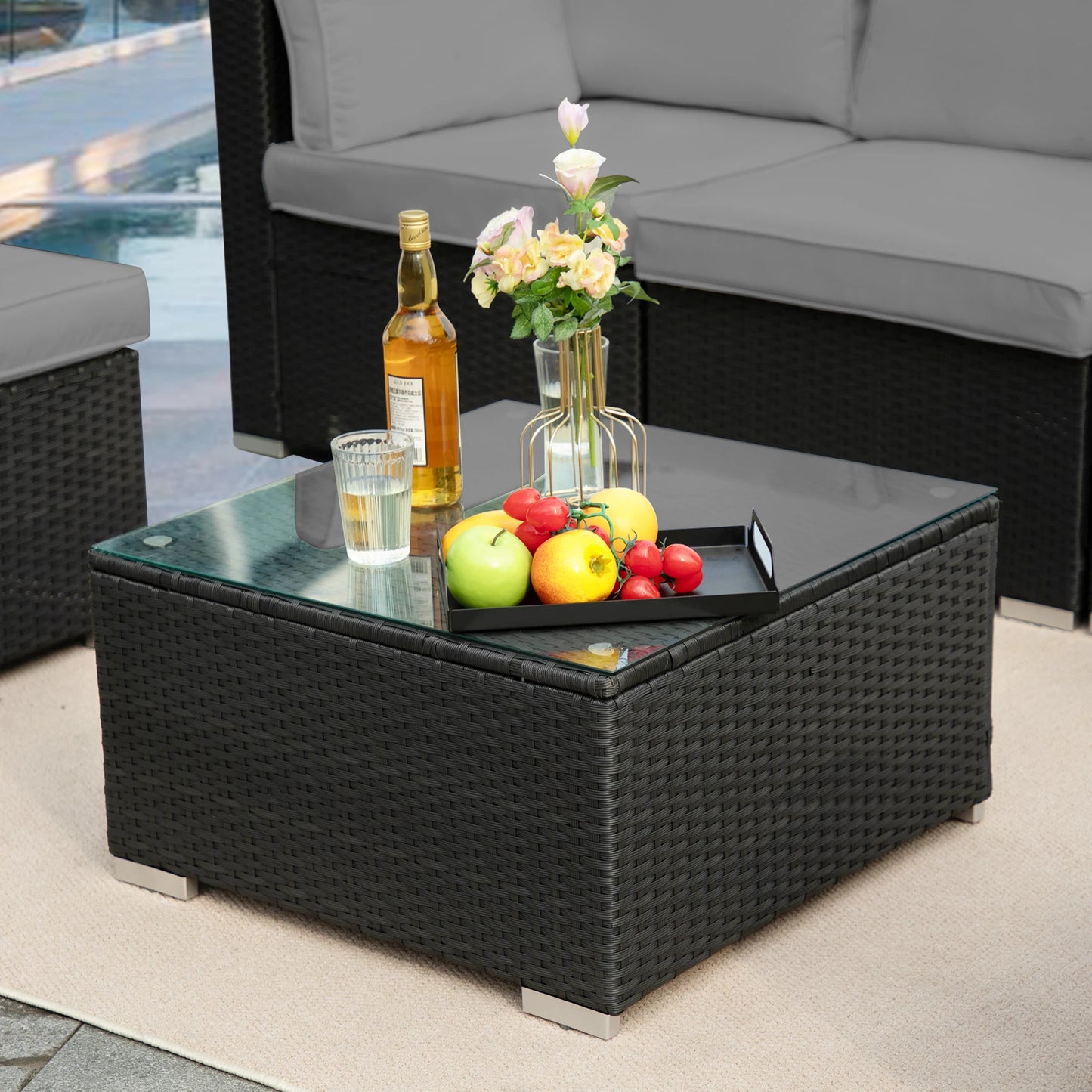 Naga Bahna Outdoor Sectional Sofa Set Rattan Wicker Patio