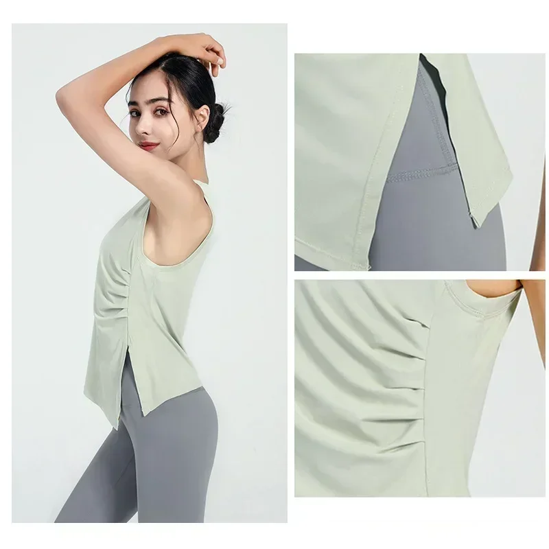 STOWN SPORTSWEAR Slit Women's Sports Vest Breathable Yoga Tank