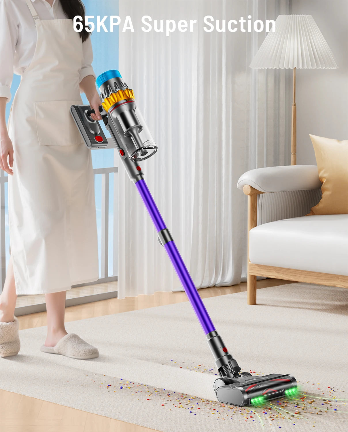 VAKERR X15 Pro Cordless Vacuum Cleaner 65KPa Strong Suction 70Min