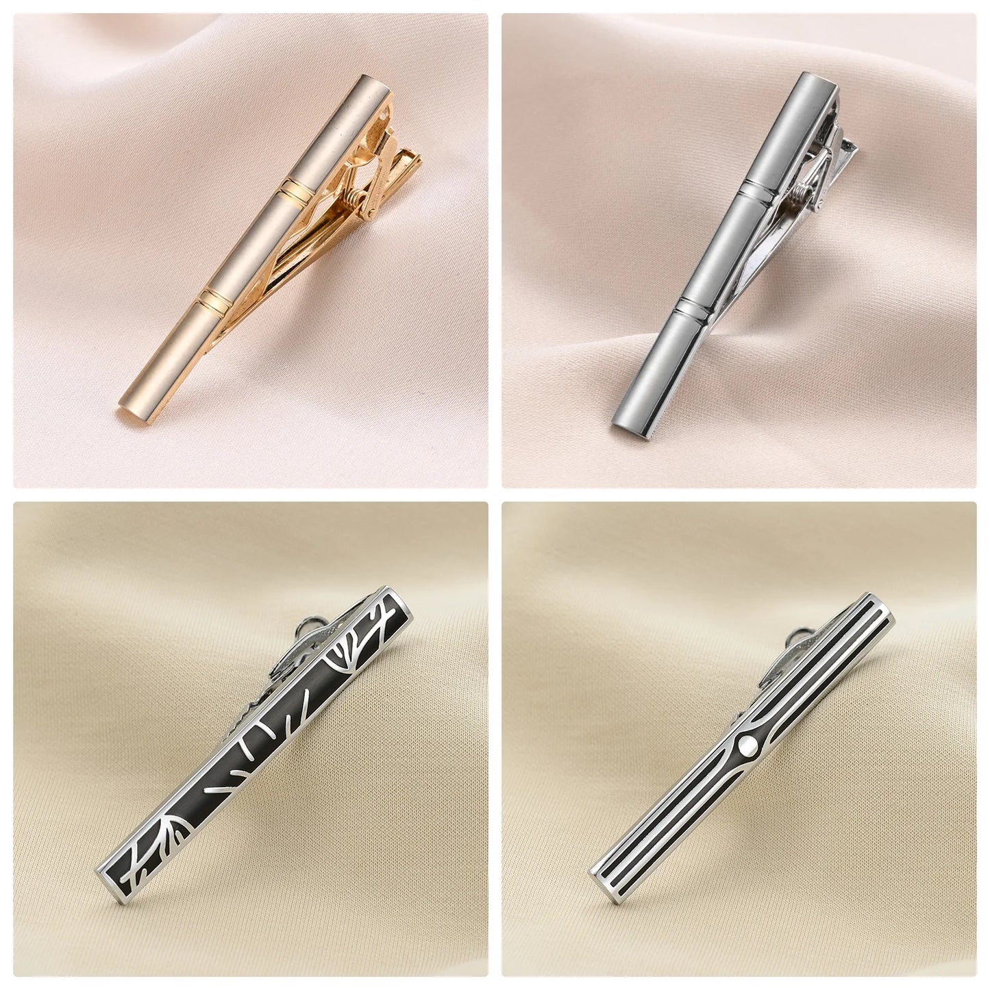 Tie Clips Set With Gift Box For Wedding Gifts Cufflinks