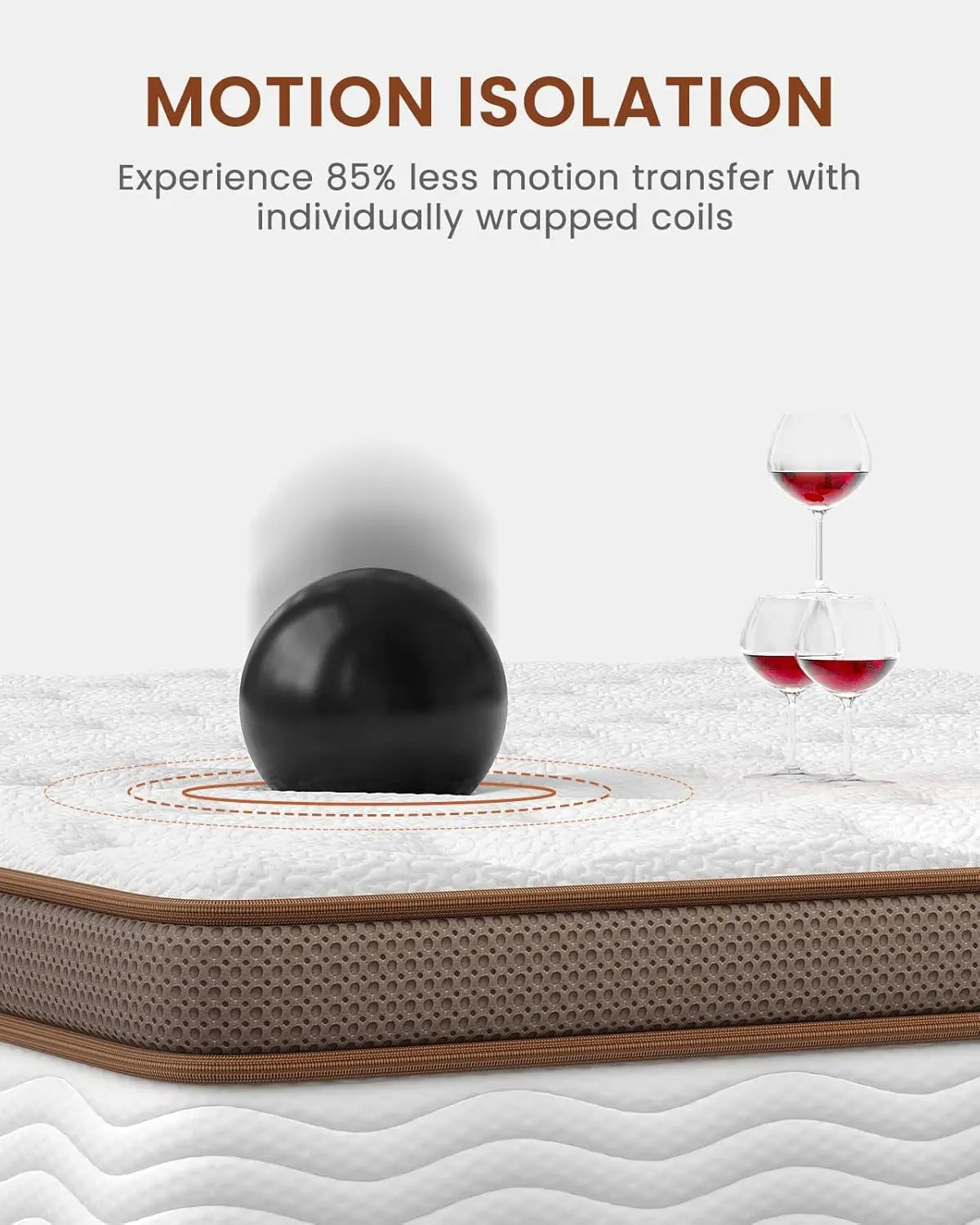 BedStory Hybrid Mattress With Gel Memory Foam And Springs