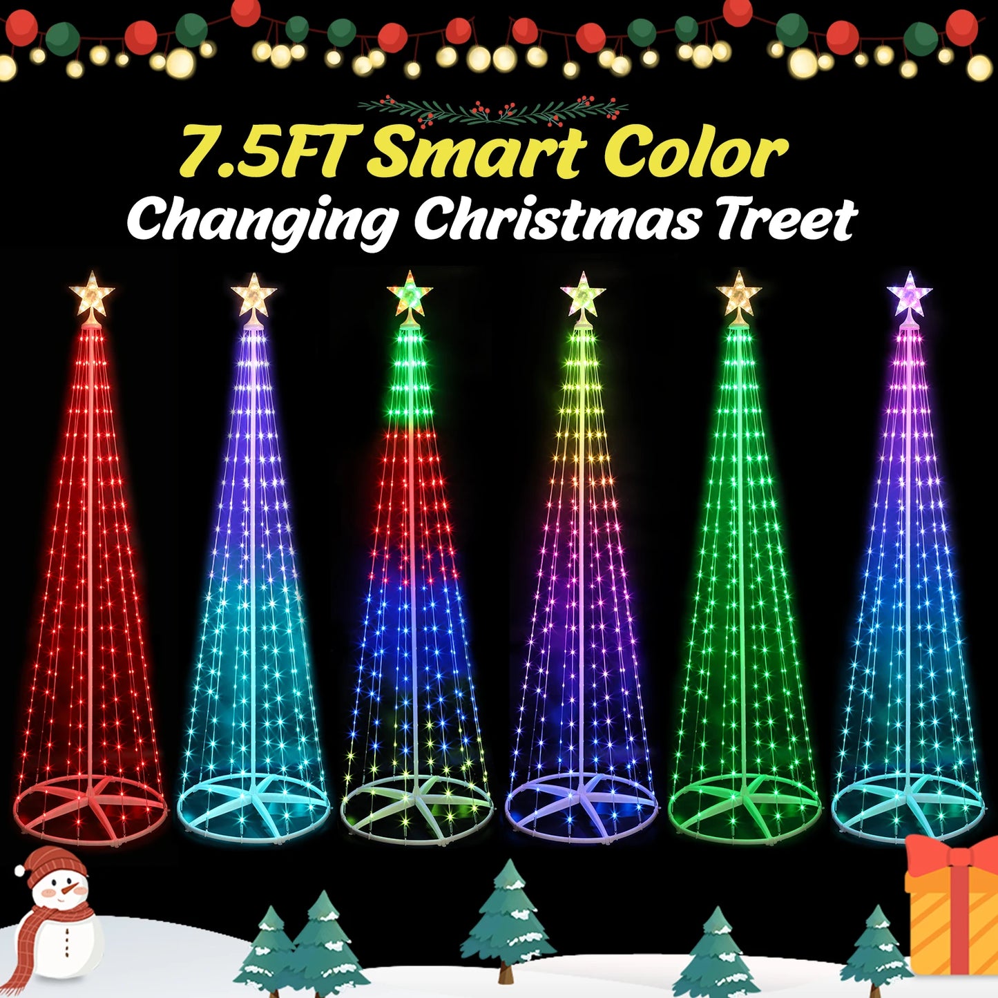Hello Fairy RGB LED Christmas Tree 295LED Prelit With Remote
