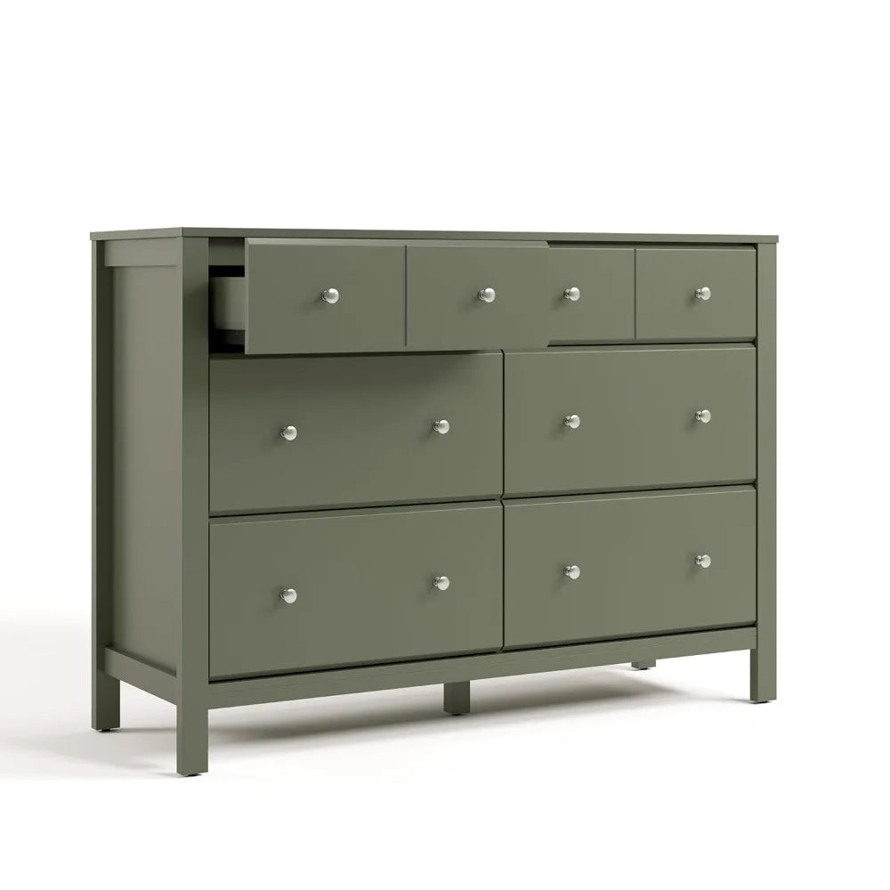 Six Drawer Dresser With Interlocking Design For Modern Storage