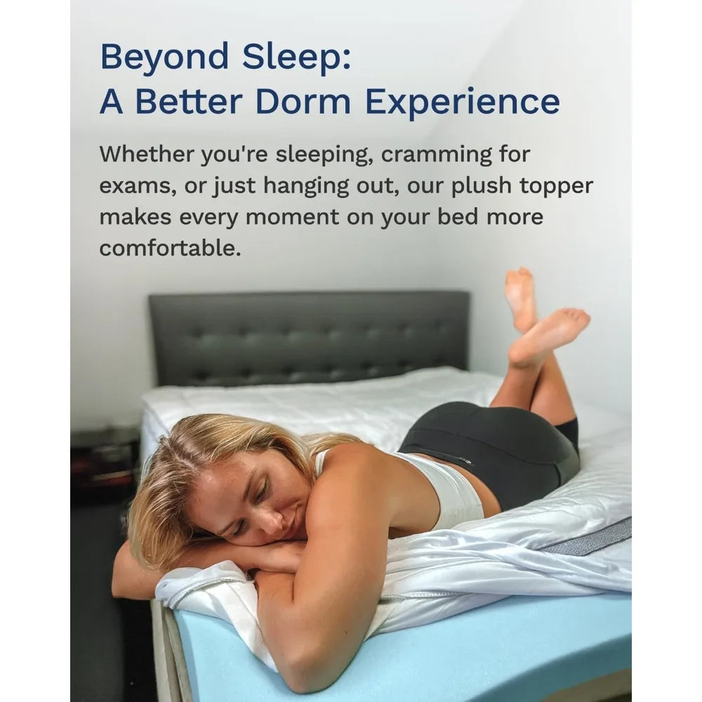 Zhuoting Pillow Top Memory Foam Mattress Topper Cooling