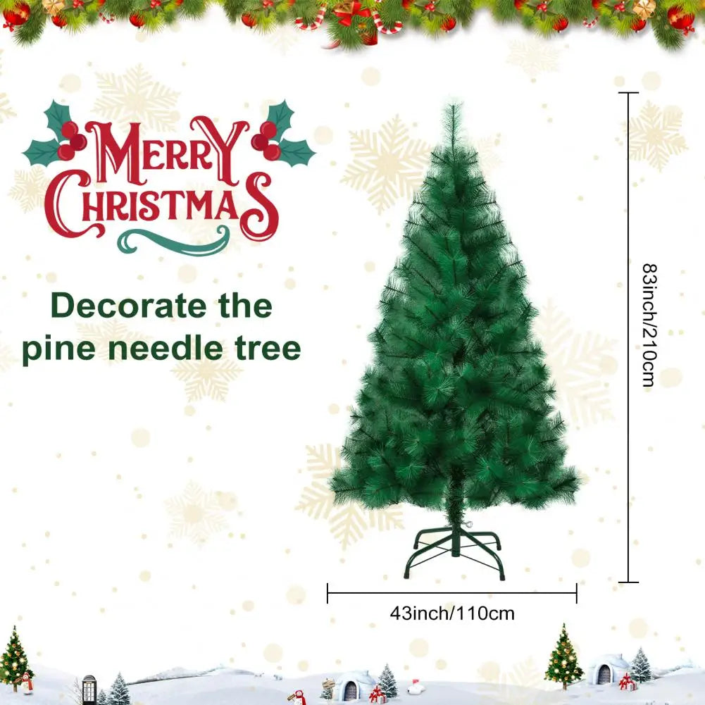 Artificial Christmas Tree With Branch Tips And Sturdy Metal Stand