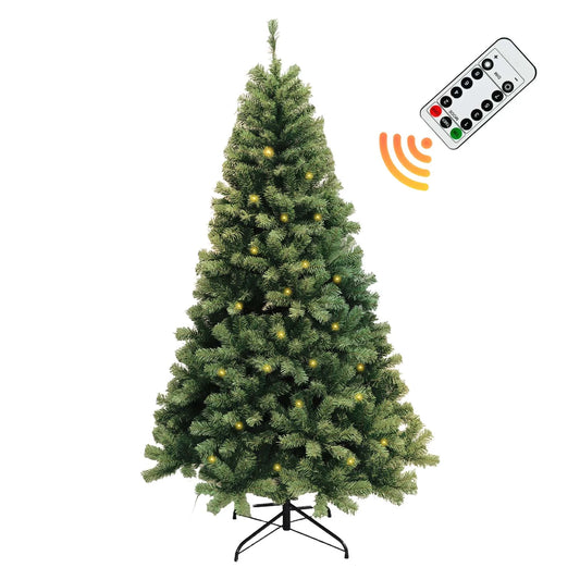 Electronic Pre-Lit Christmas Tree With LED Lights Hinged Design