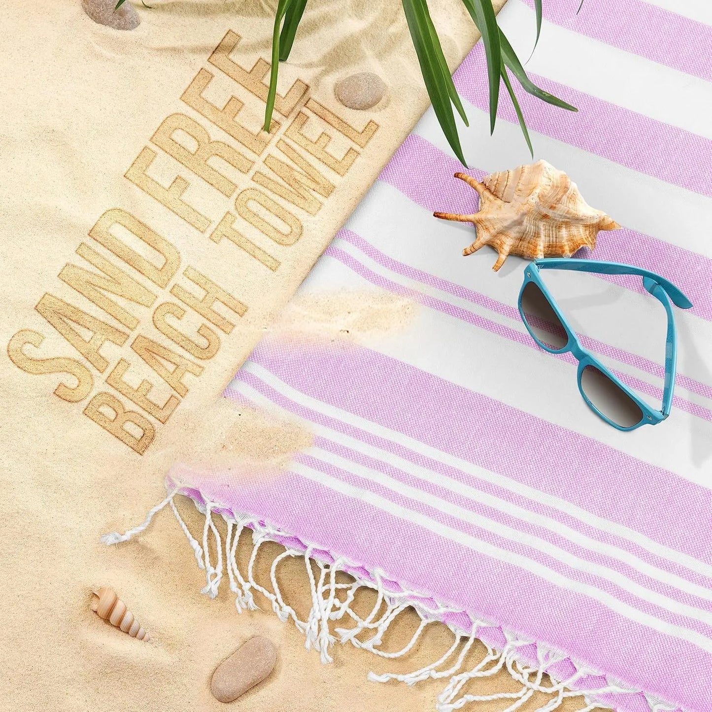Turkish Beach Towel Set 4 Pack 100 Percent Cotton Travel