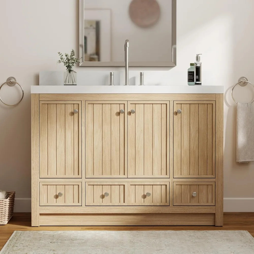 Huanzhuang Modern Wood Bathroom Vanity With Sink Cabinet