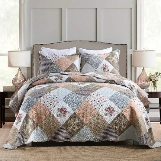 Travan Vintage Patchwork Quilt Set All Season Bedding