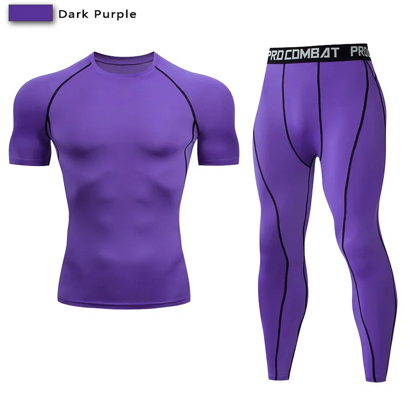 Two Piece Compression Sportswear Set for Training and Yoga