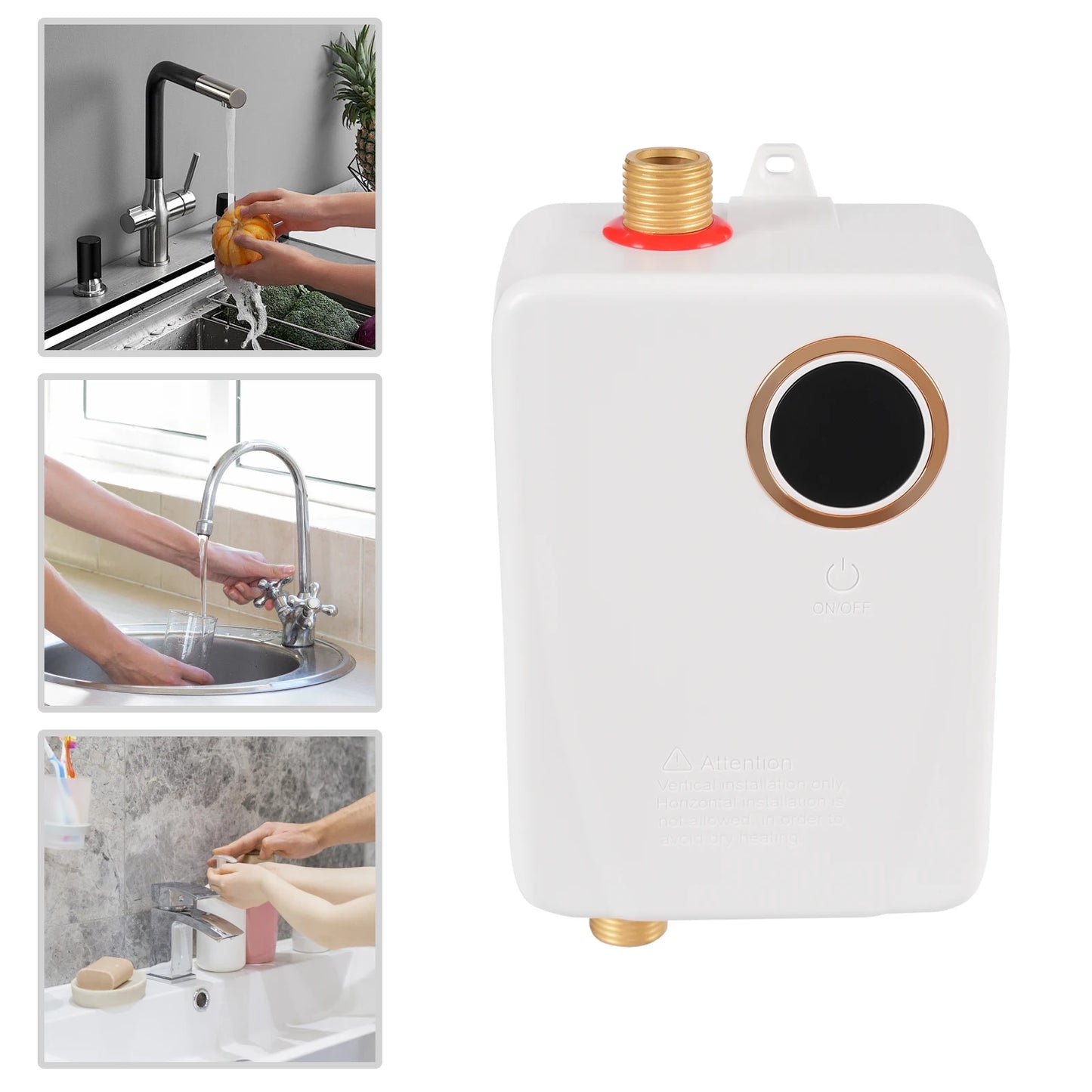 Sweetmile 110V 3000W Stainless Steel Wall Mounted Instant Water Heater