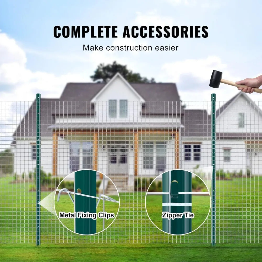 Metal U Channel Fence Posts With Zip Ties And Clips