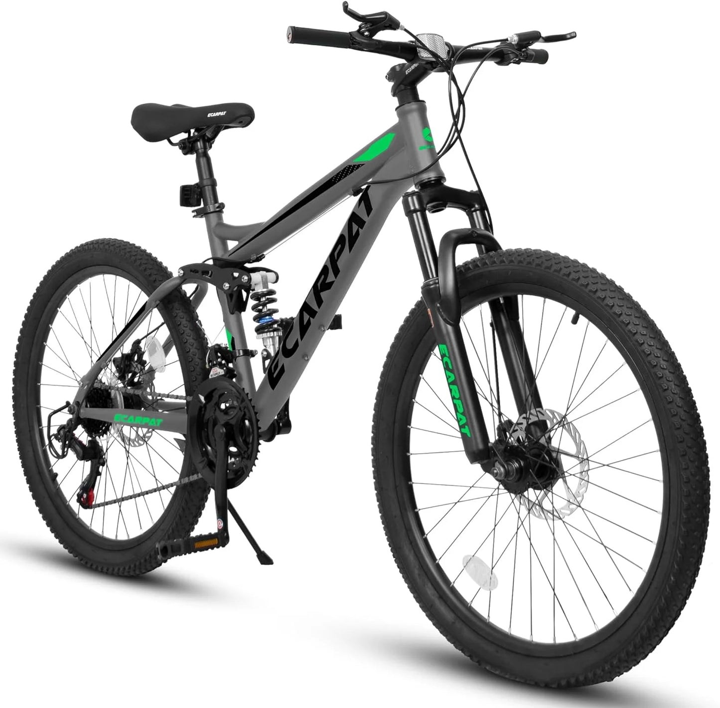 Ecarpat Dual Full Suspension Mountain Bike 21-Speed Disc Brakes