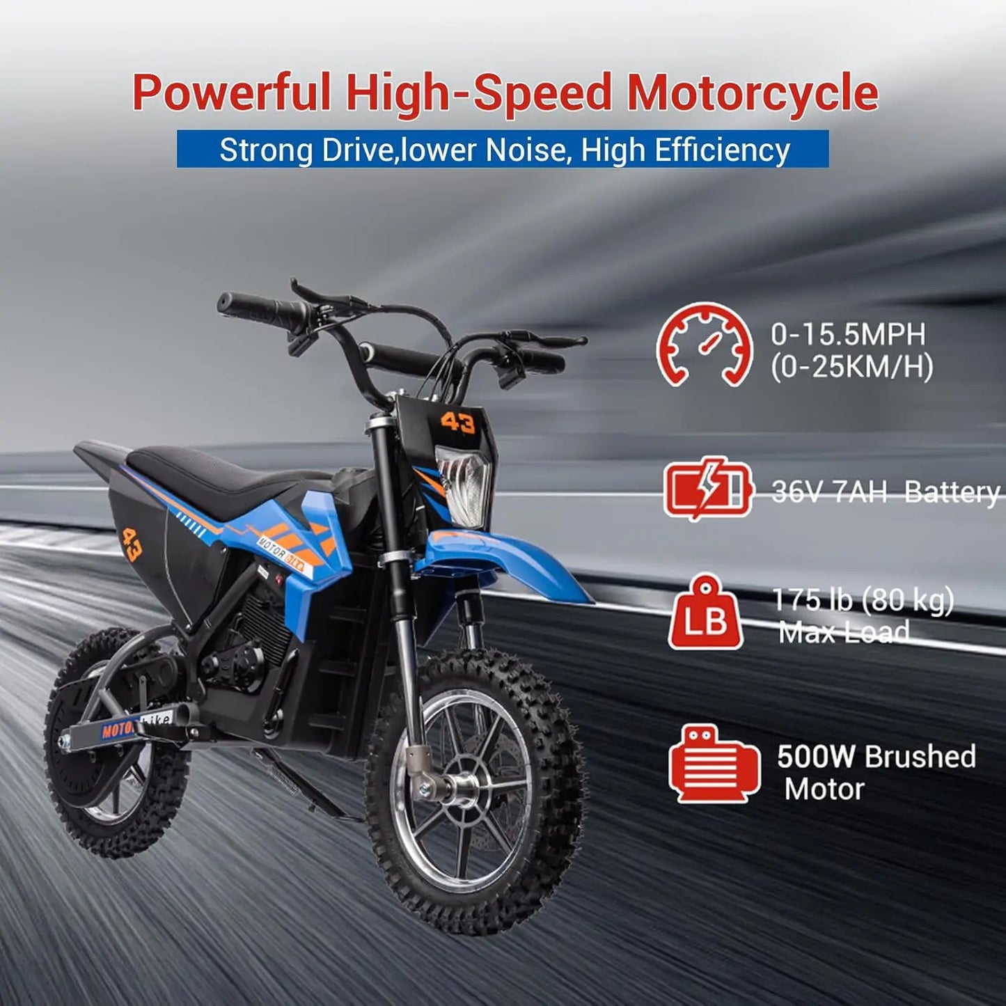 HiMISS 36V Electric Dirt Bike for Kids Ride On