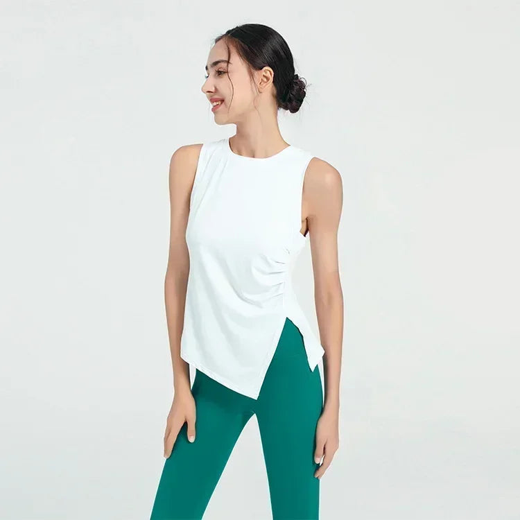 STOWN SPORTSWEAR Slit Women's Sports Vest Breathable Yoga Tank