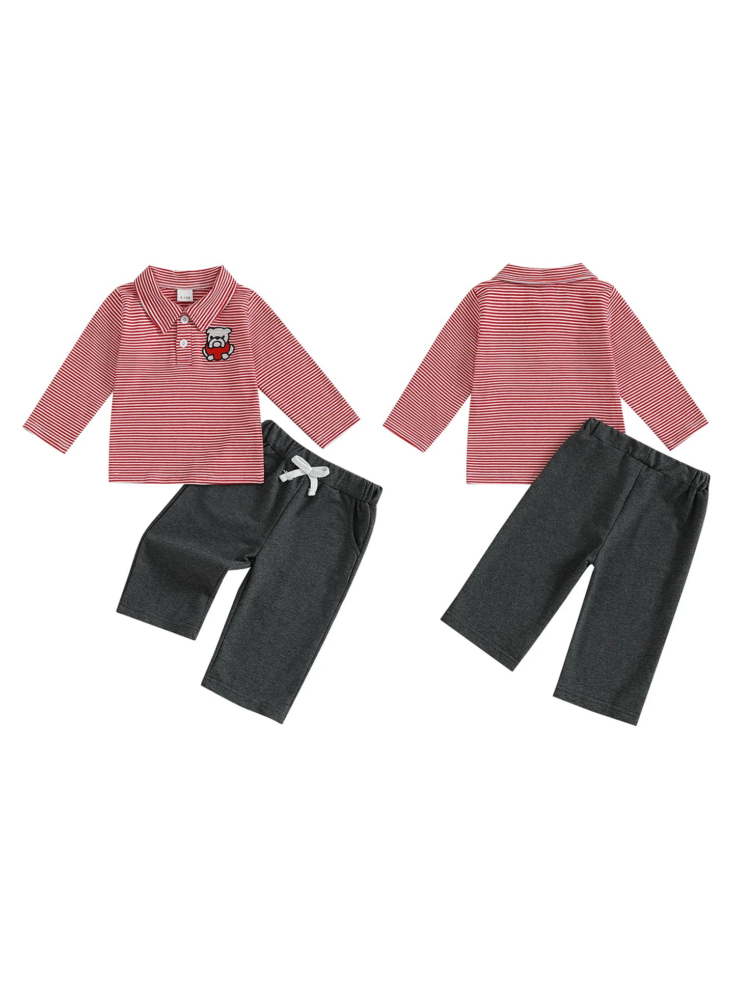 Baby Boy Autumn 2 Piece Knit Top And Elastic Pants