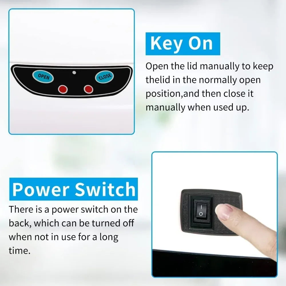 MOZHOU Stainless Steel Automatic Sensor Trash Can Kitchen