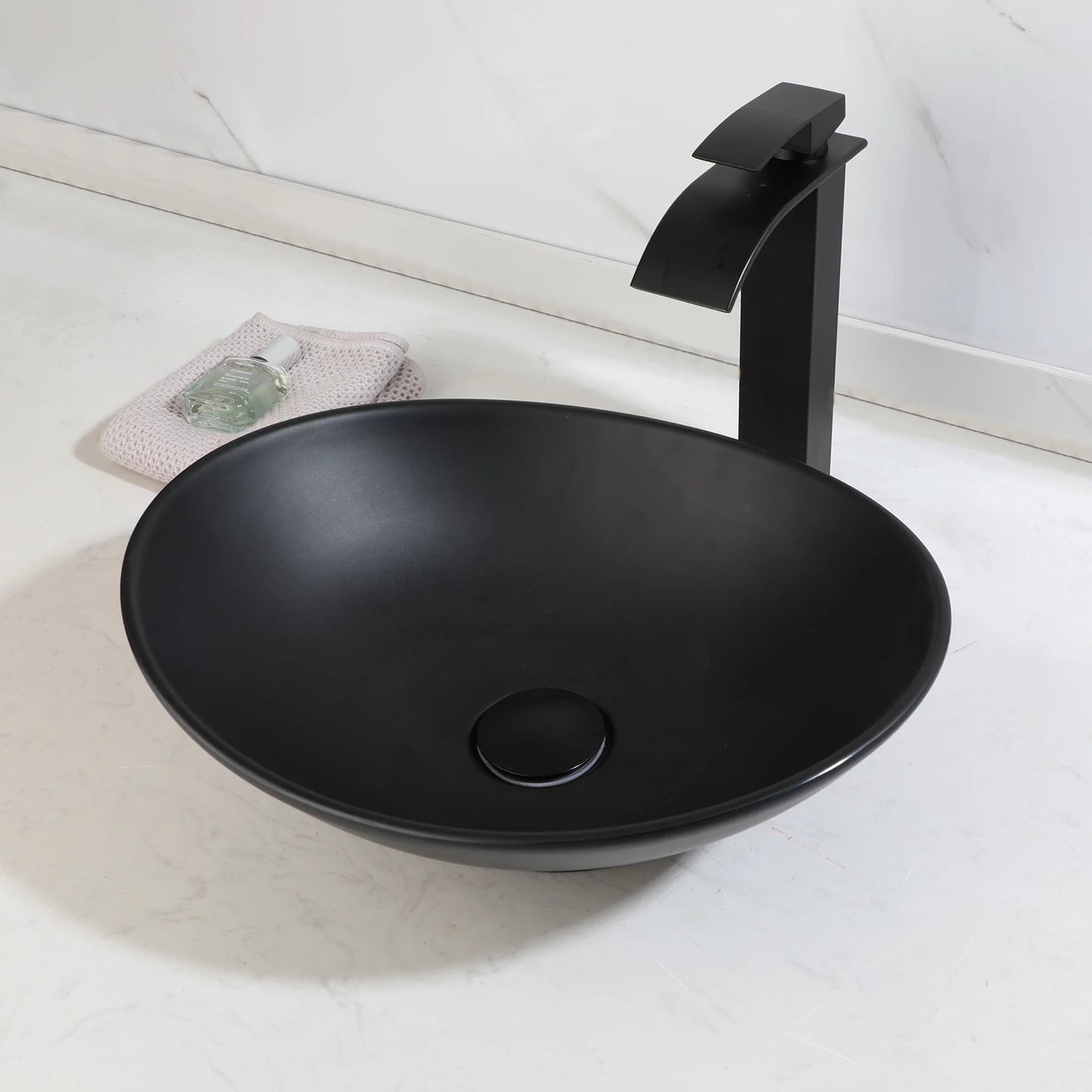Yanksmart Bathroom Vessel Sink With Faucet Combo Above Counter