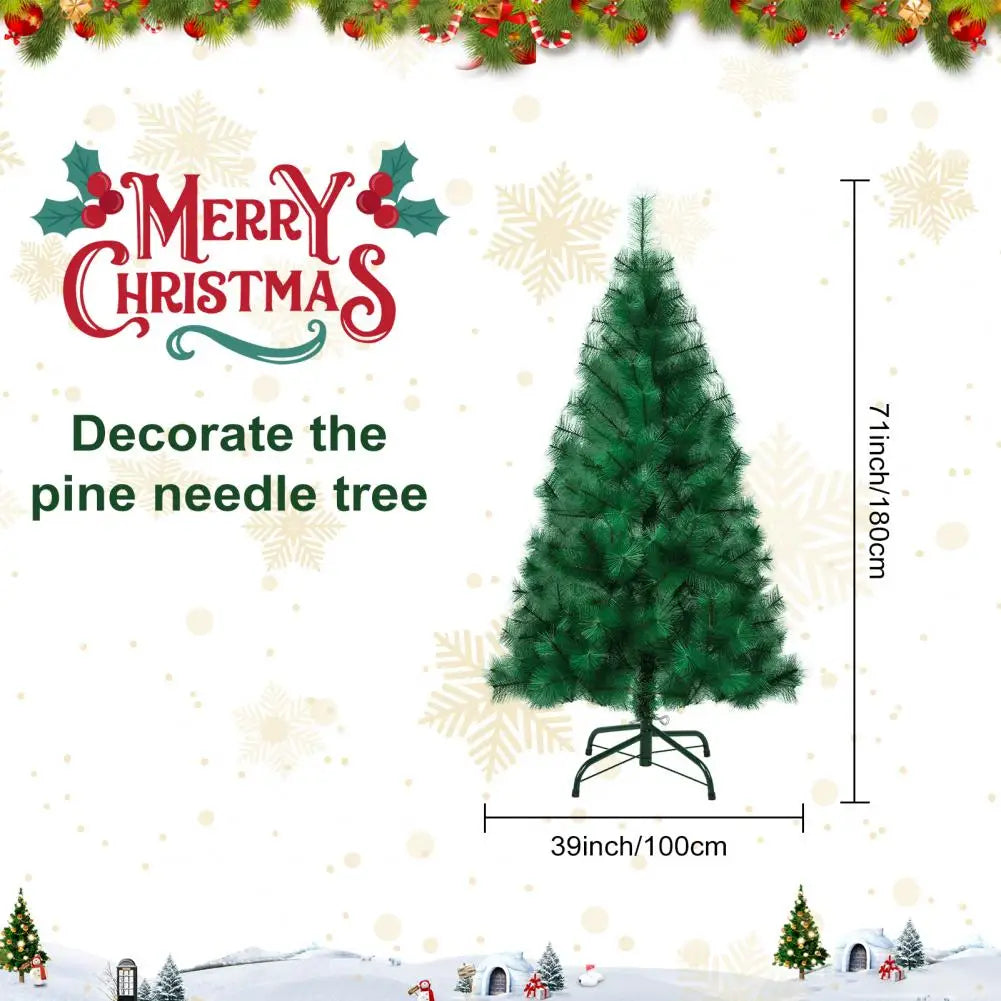 Artificial Christmas Tree With Branch Tips And Sturdy Metal Stand