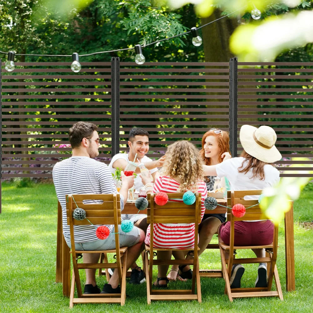 Outdoor Privacy Screen Fence For Balcony Patio Garden PE Steel