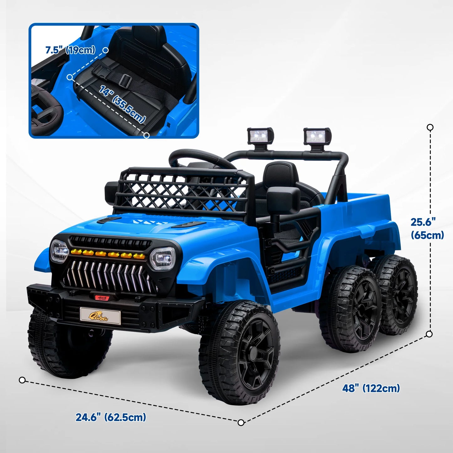 12V Kids Electric Car With 2WD 4WD Switchable Remote Control