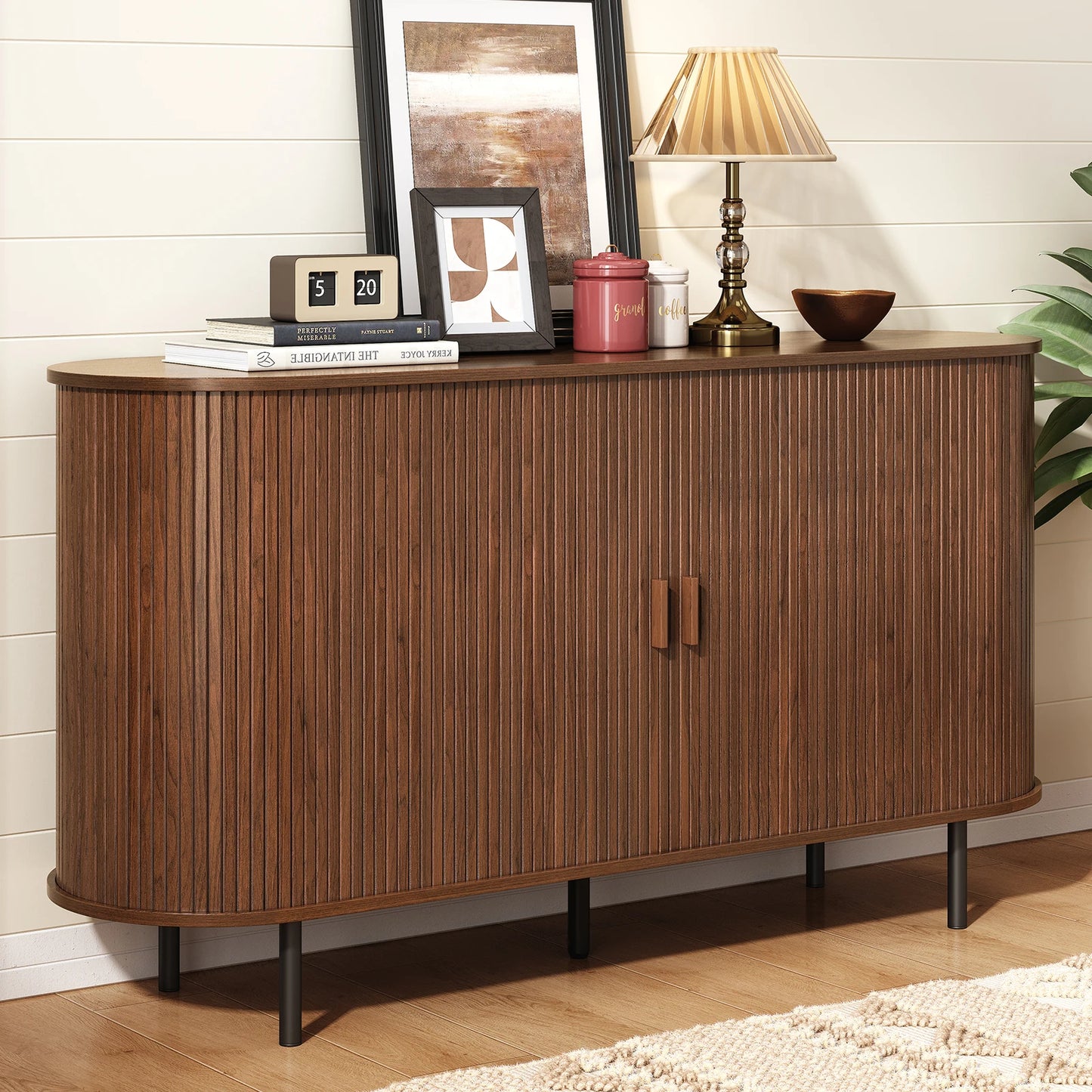 General Sideboard Buffet Cabinet With Adjustable Shelves For Living Room