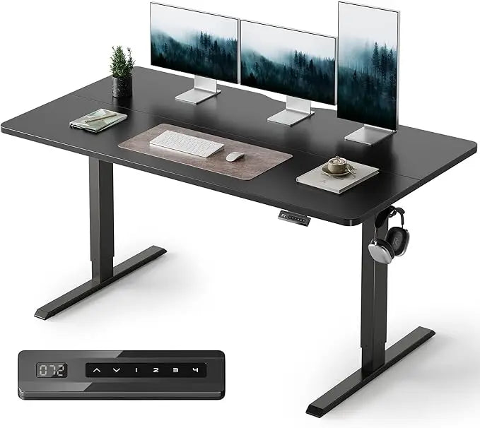 ZHUXIANG Electric Height Adjustable Standing Desk Sit Stand Table