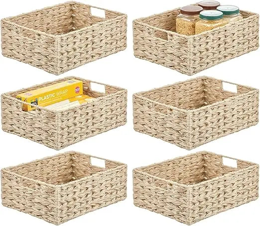 mDesign Storage Baskets Set for Bathroom and Bedroom
