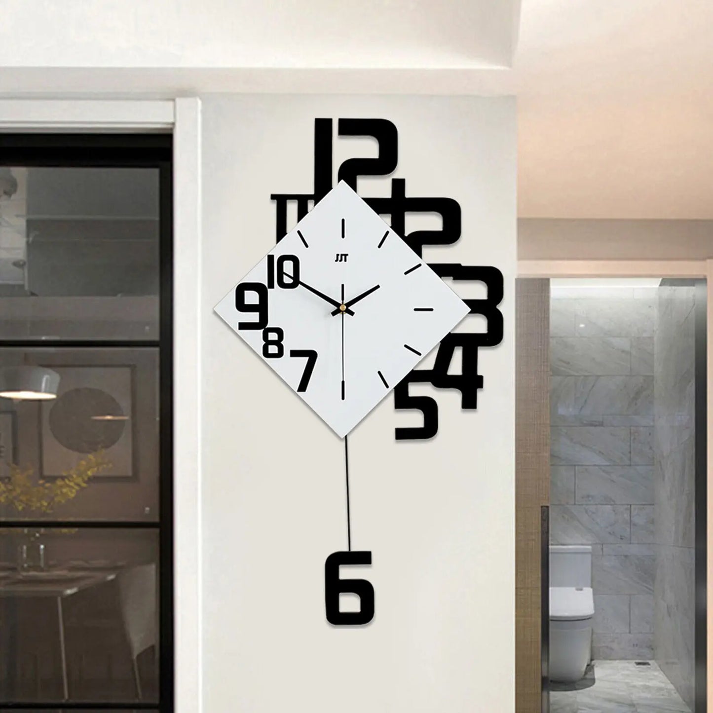 Silent Pendulum Wall Clock Nordic Style