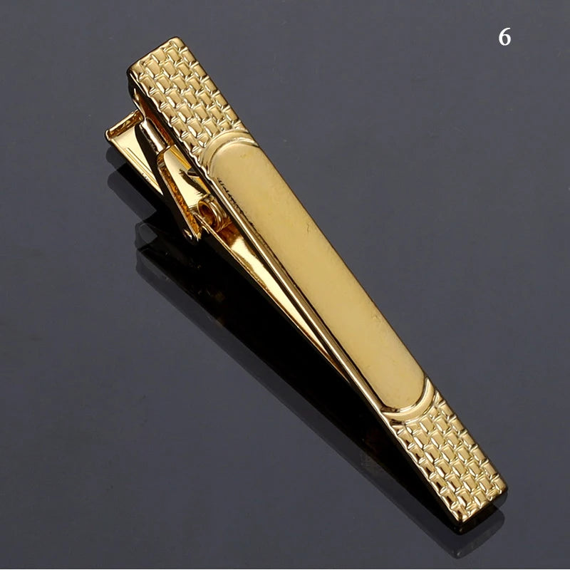 Luxury Metal Tie Clip For Men Crystal Bar Clasp