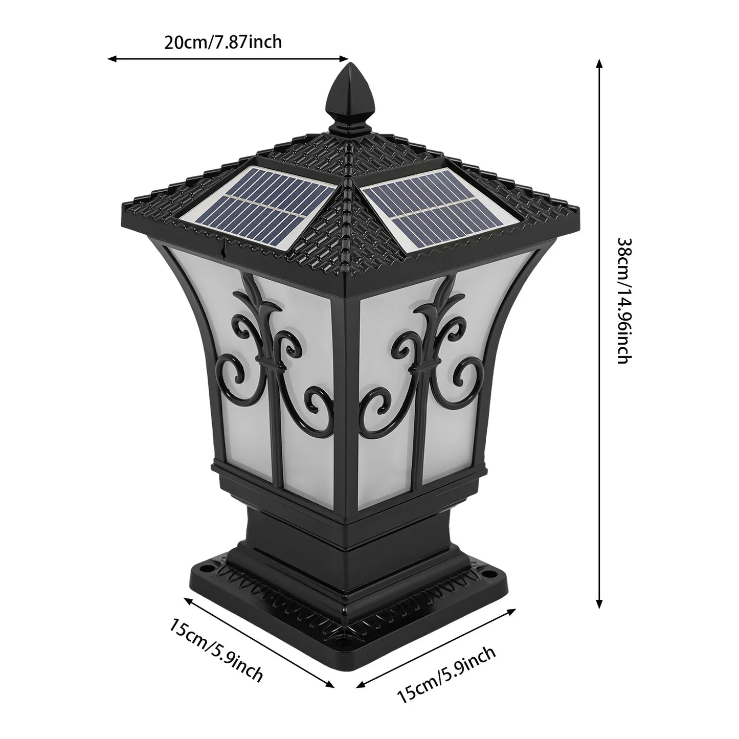 Bymaocar Outdoor Solar Post Light With Remote