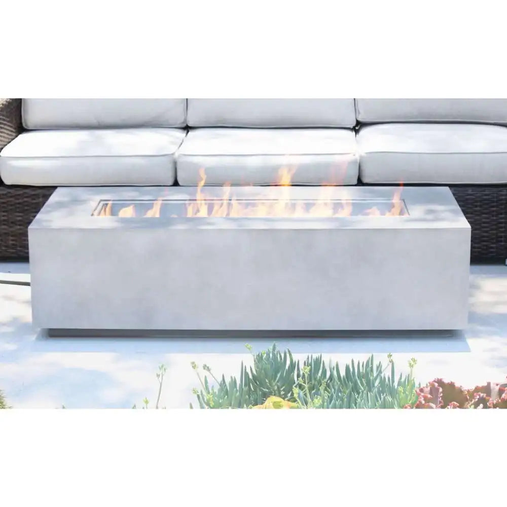 Modern Concrete Propane Outdoor Fire Pit Table Patio