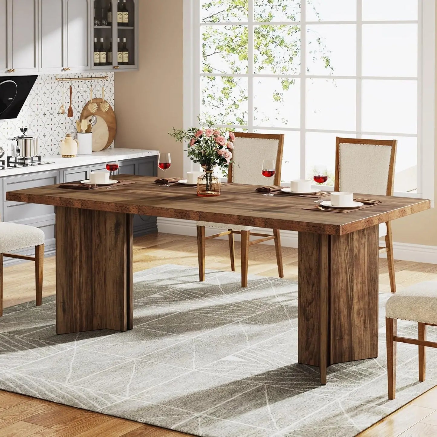 Tribesigns Dining Table With Large Tabletop For Everyday Family Dining