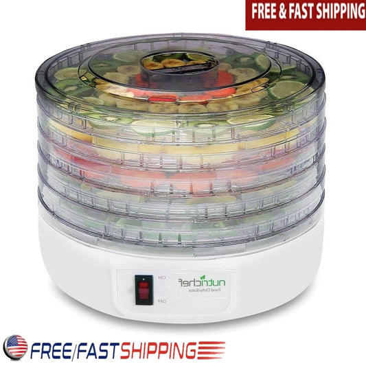 XMSJ Electric Food Dehydrator With 5-Tray Multi-Tier Kitchen Appliance