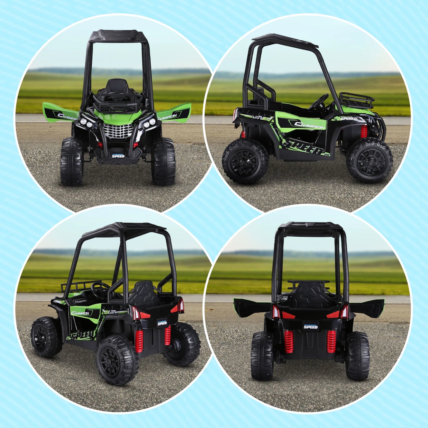AOSOM Outdoor Kids Electric ATV With Real Suspension Remote Control