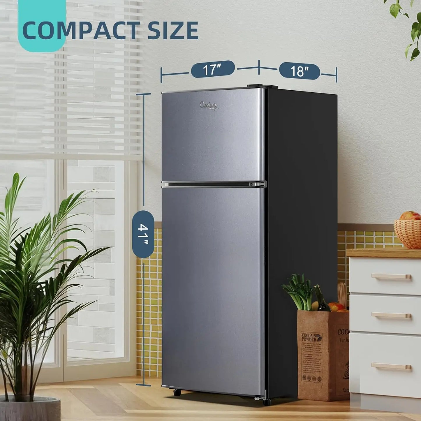 Krib Bling Refrigerator With Freezer For Office And Dorm