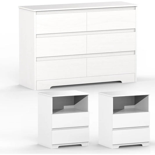 MKDK 3-Piece Bedroom Set With Dresser And Nightstands