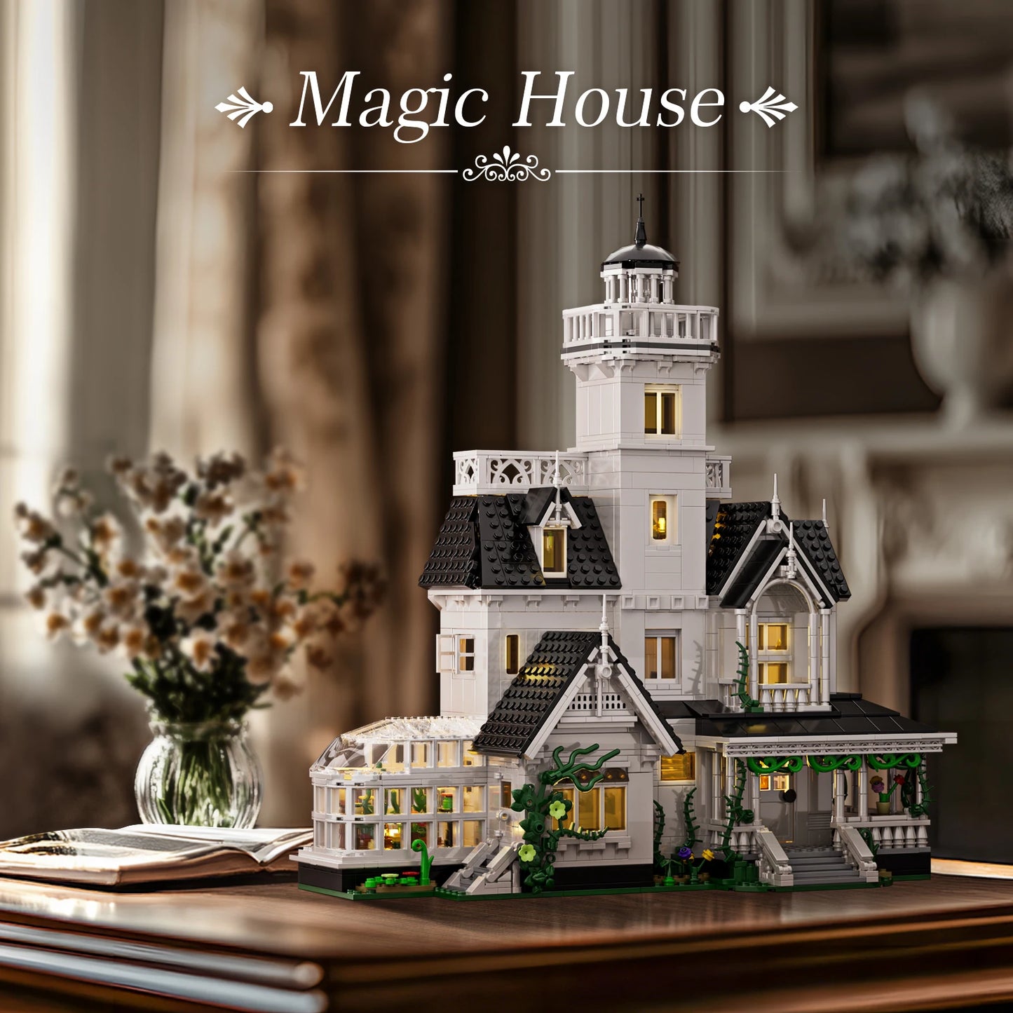 Magic House LED Light Building Set 1877Piece For Adults