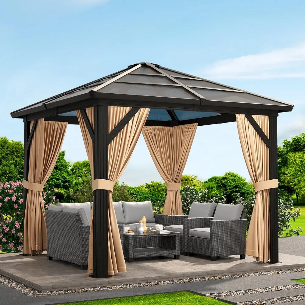 GAOMON Gazebo Hardtop Outdoor Patio Shelter Aluminum Frame