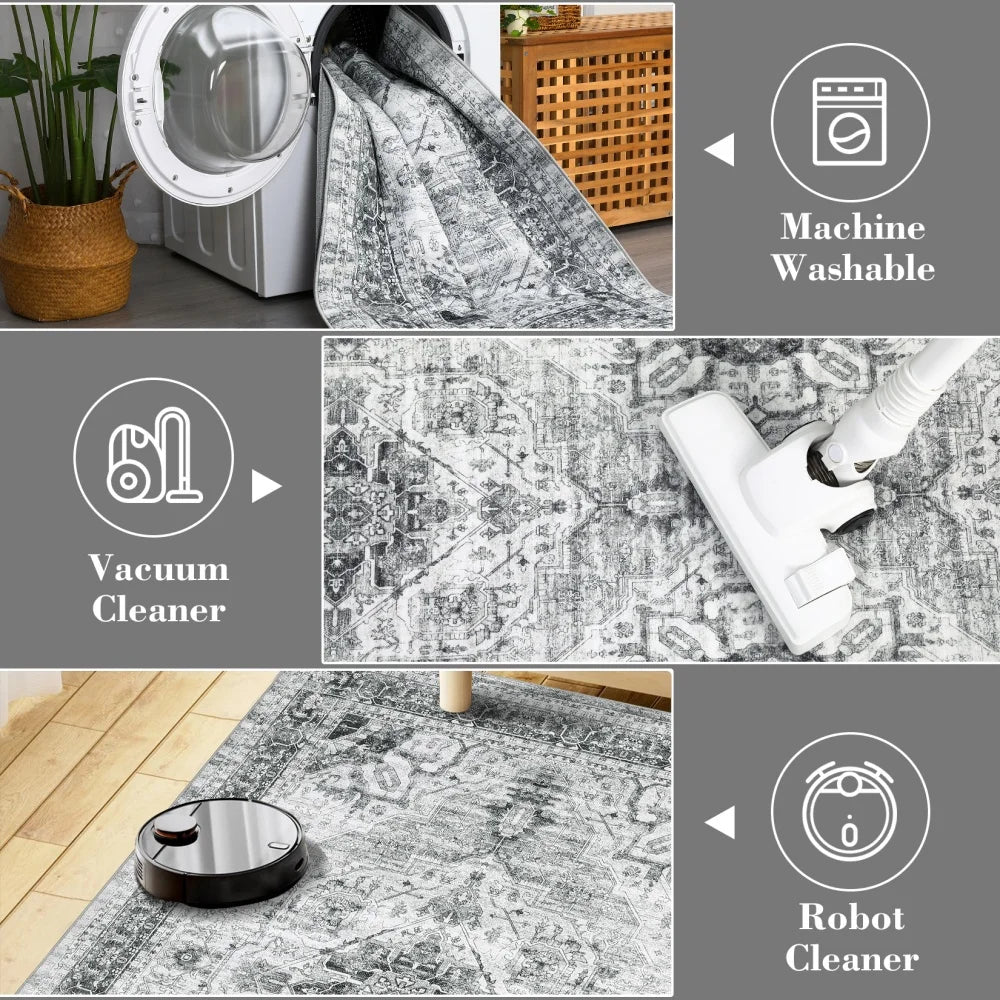 HobbyLane Washable Hallway Runner Rug Non Slip Vintage
