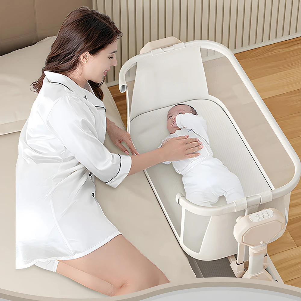 Steanny Automatic Rocking Bassinet For Newborn Bedside Sleeper With Music
