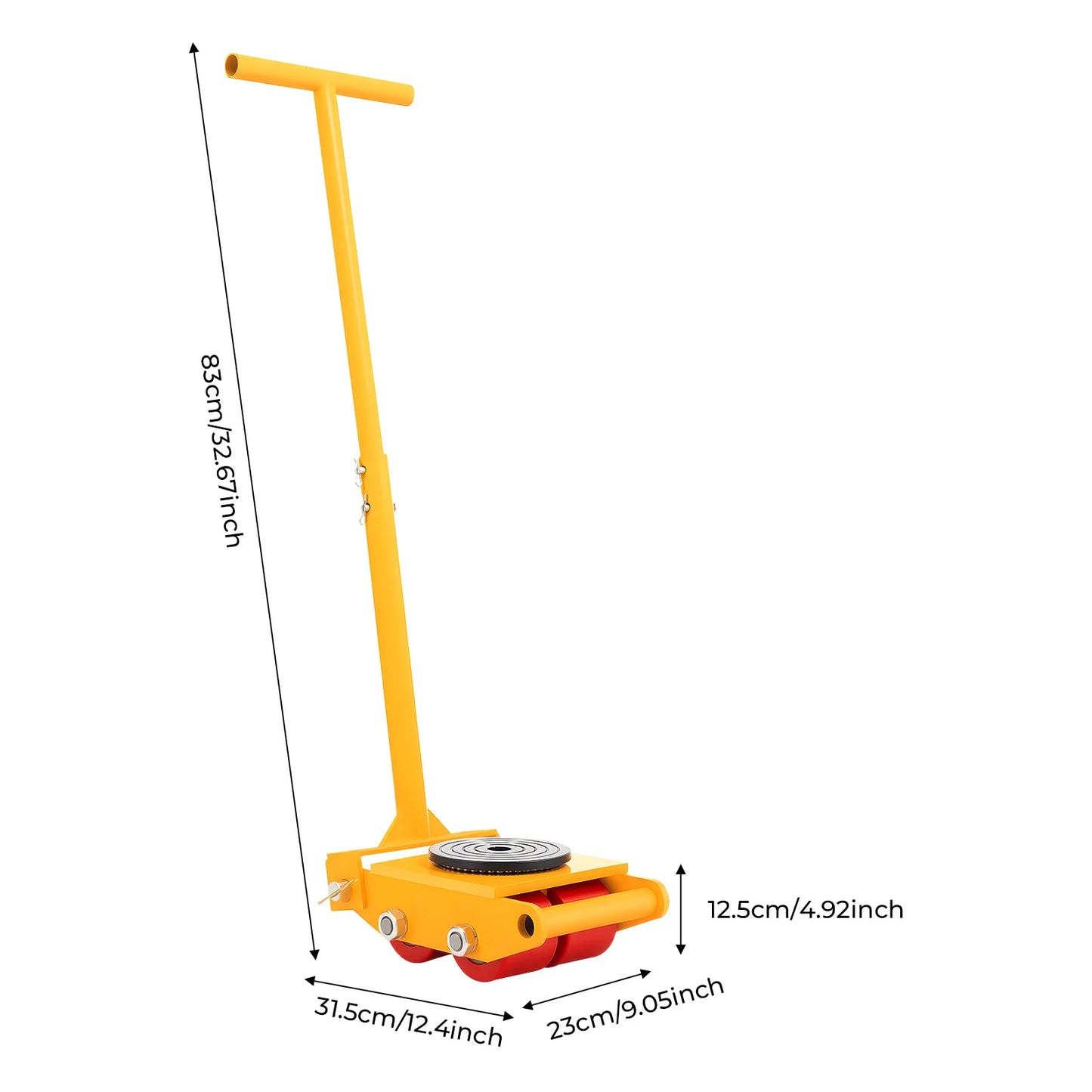 6 Ton Machinery Mover Skate Dollies With 360 Degree Rotation Cap And Four Rollers
