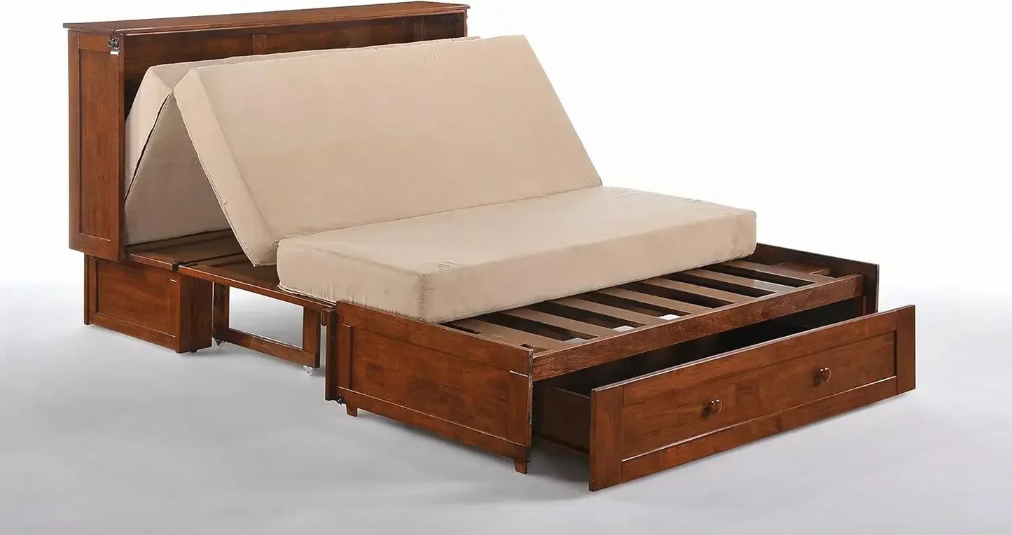 Murphy Cabinet Bed With Mattress Wood Frame