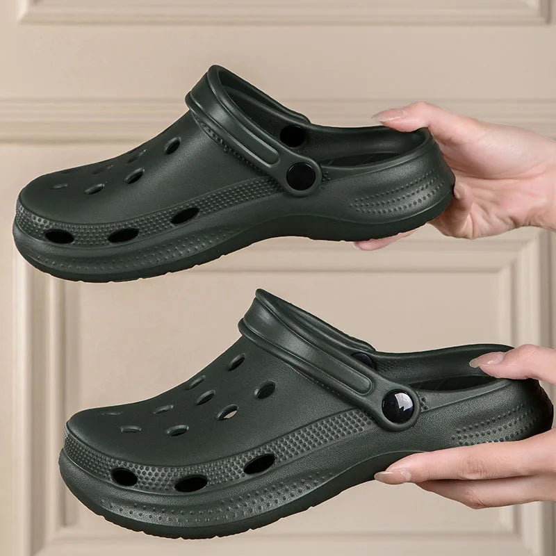 Summer Men Clogs Sandals Beach Slides Leisure Slippers