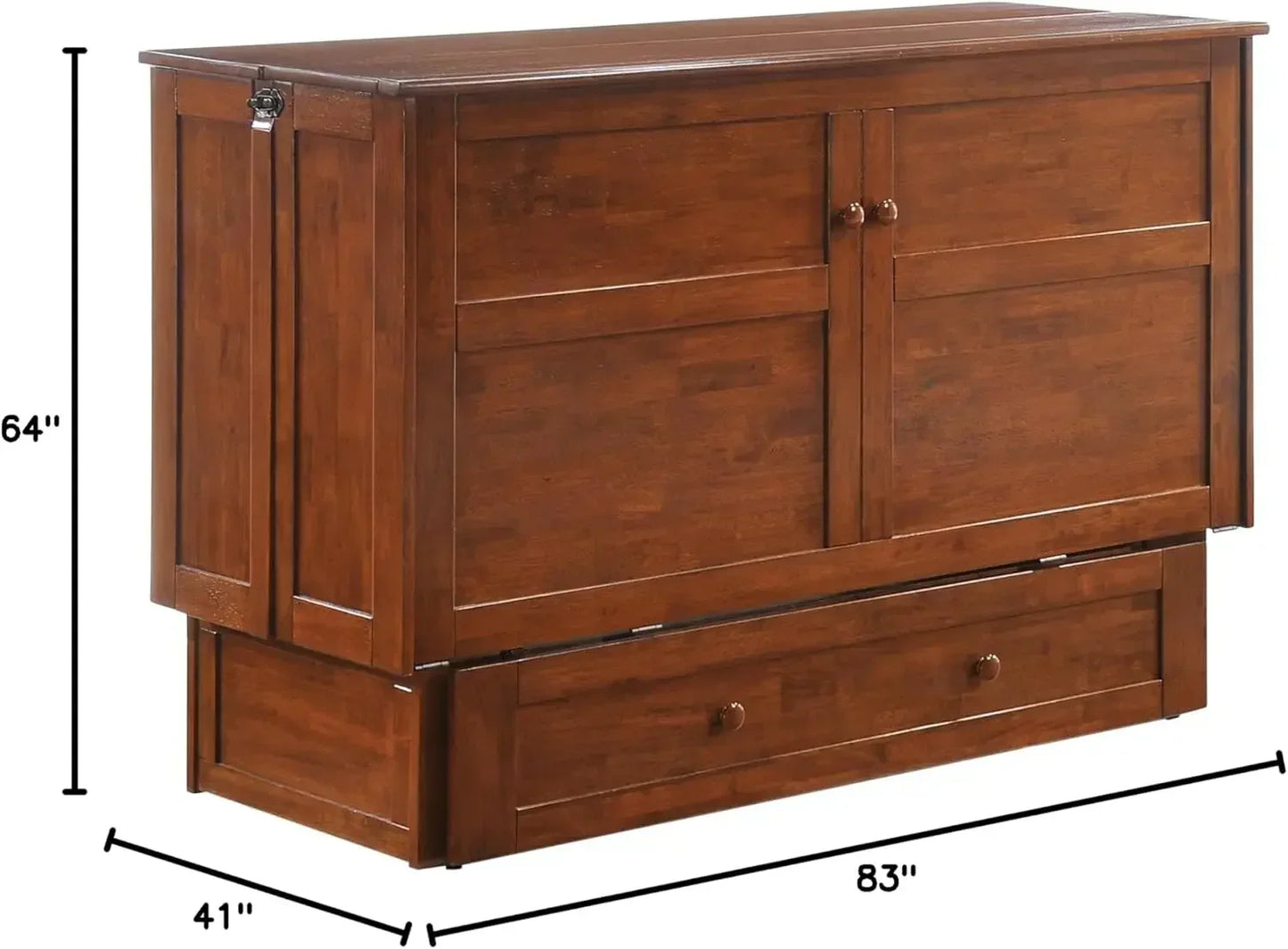 Murphy Cabinet Bed With Mattress Wood Frame