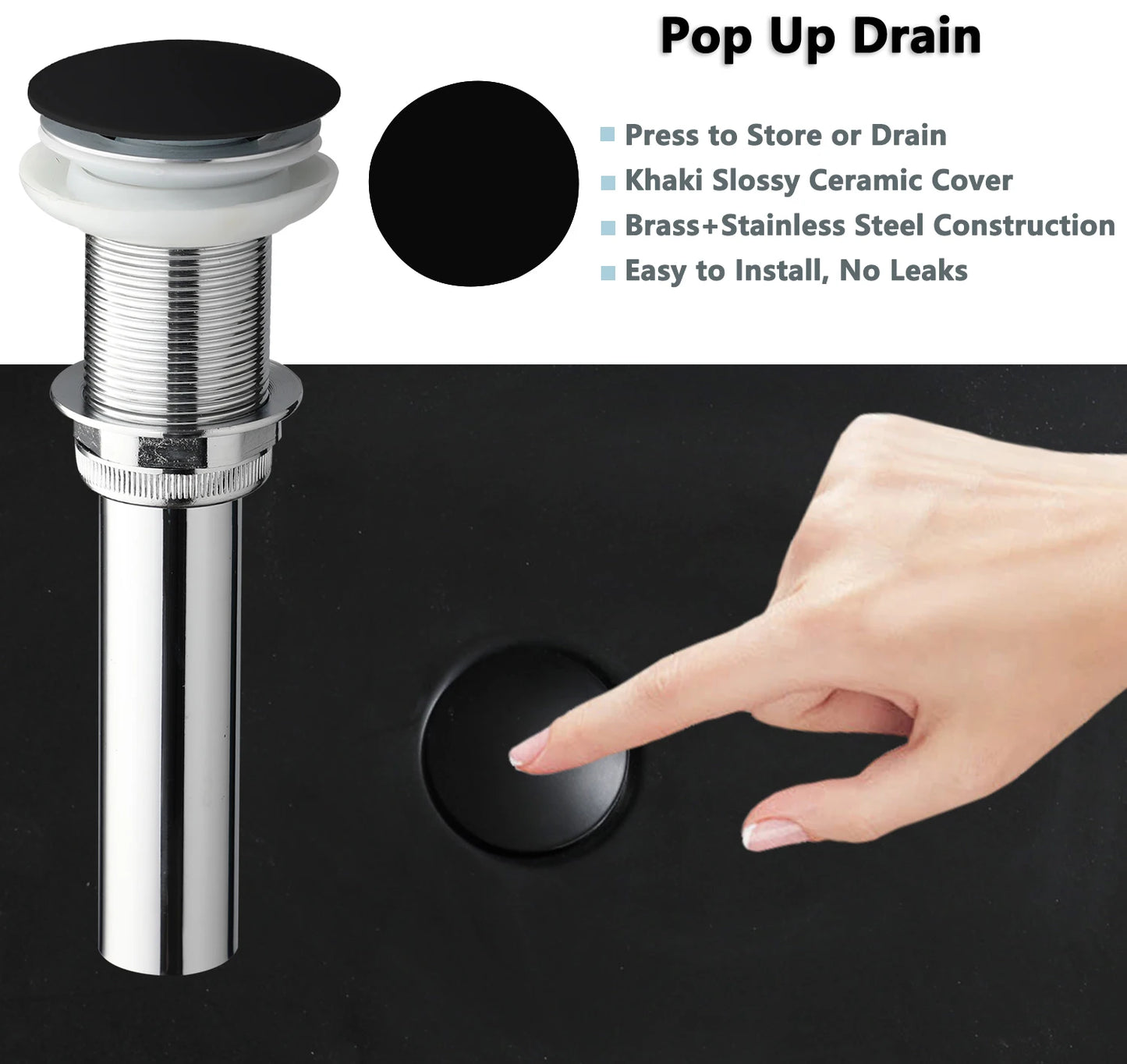 Yanksmart Bathroom Vessel Sink With Faucet Combo Above Counter