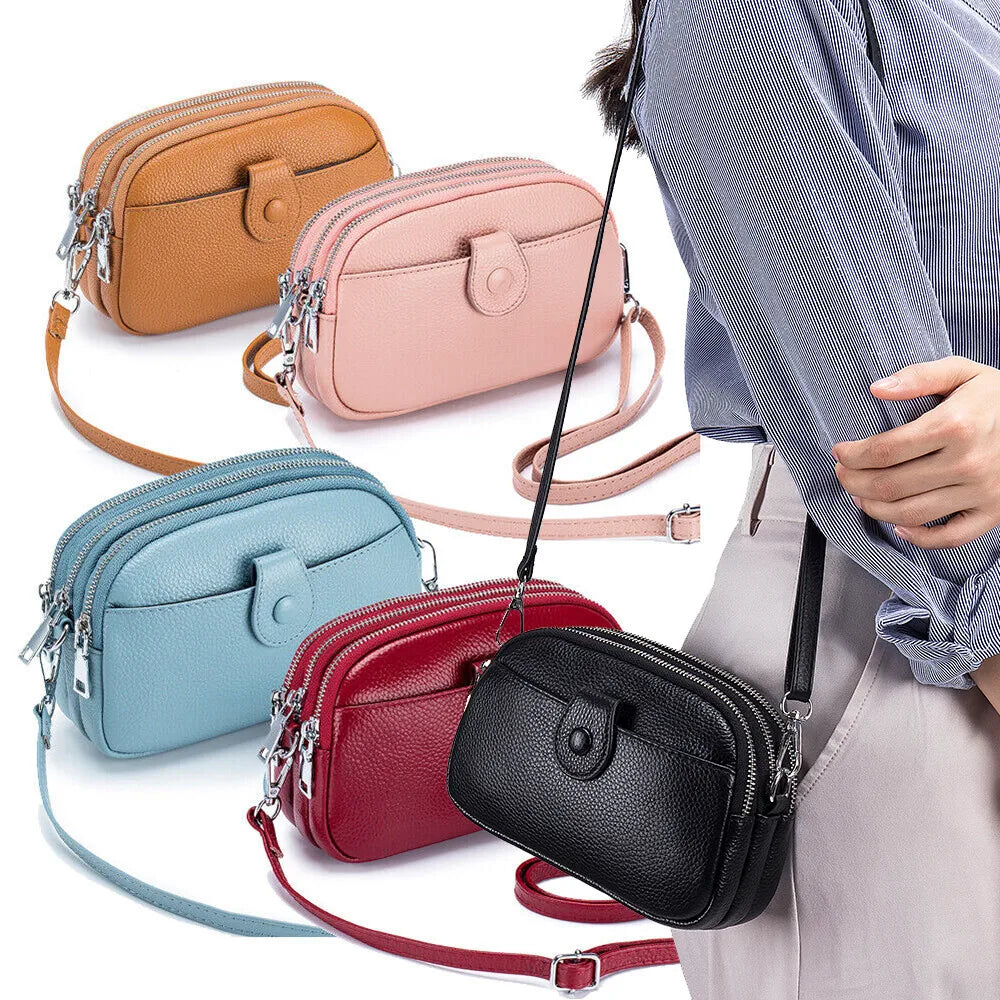 NONECN Women's Crossbody Bag PU Leather Wallet Zipper